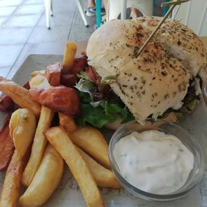 Vegan burger! Homemade bread! at Happy Cactus in Fuerteventura