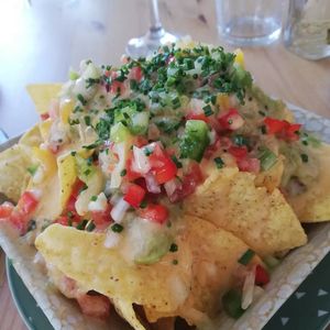 Vegan Cheese nachos at Happy Cactus in Fuerteventura