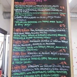 Fantastic menu at Happy Cactus in Fuerteventura