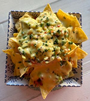 Nachos mit veganem Käse #Veganuary at Happy Cactus in Fuerteventura