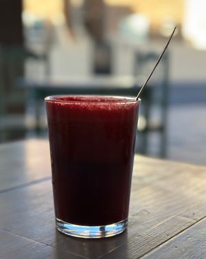 Rote Bete-, Orangen- und Karottensaft #Veganuary at Happy Cactus in Fuerteventura