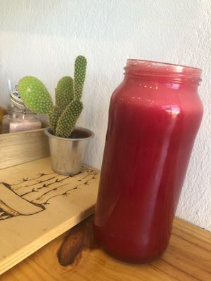 Beetroot, carrot , orange , cactus juice  at Happy Cactus in Fuerteventura