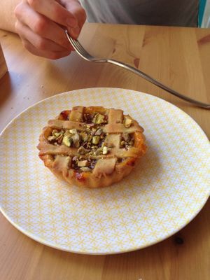 Apricot tart at Happy Cactus in Fuerteventura