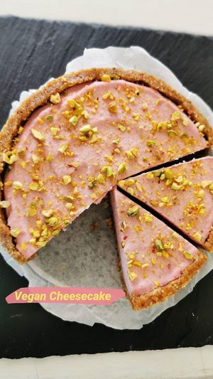 Vegan Cheesecake, Tuno Indio flavour at Happy Cactus in Fuerteventura