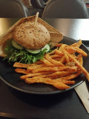 Obsessed with sweet-potato fries at Forky's - Veleslavinova in Prague