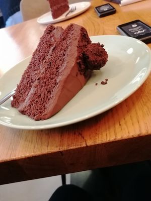 Creamy chocolate cake at Forky's - Veleslavinova in Prague