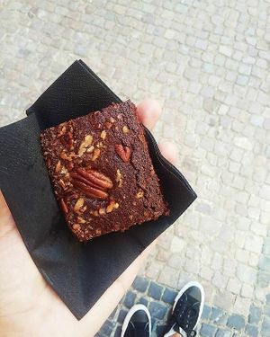 this was the best brownie I have ever had. Moist texture with lots of peanut butter. at Forky's - Veleslavinova in Prague