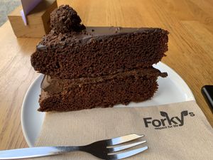 Chocolate cake...  at Forky's - Veleslavinova in Prague