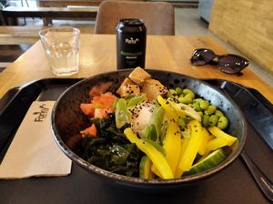 Sushi bowl with an option to add wasabi at Forky's - Veleslavinova in Prague