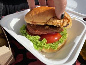 spicy burger  at Forky's - Veleslavinova in Prague