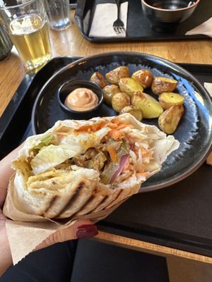 Shawarma Wrap with potatoes   at Forky's - Veleslavinova in Prague