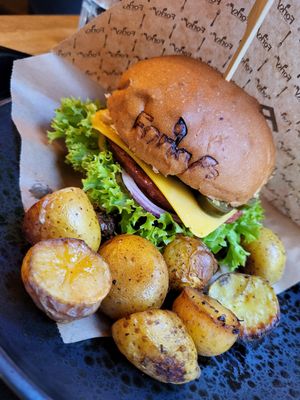 Spicy jalapeno cheeseburger 🍔 at Forky's - Veleslavinova in Prague