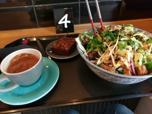 super bowl, brownie, hot chocolate at Forky's - Veleslavinova in Prague