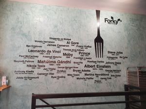 Famous vegetarians and vegans at Forky's - Veleslavinova in Prague