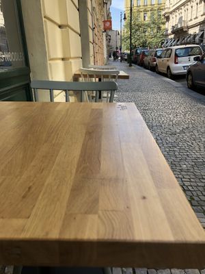 Outside  at Forky's - Veleslavinova in Prague