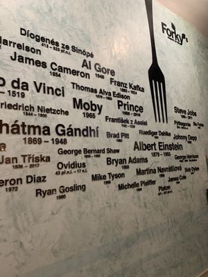 wall at Forky's - Veleslavinova in Prague