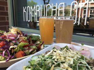 Vegan Salads, grain bowls, fermented foods and Kombucha ❤️ at The Lively Daikon in Durango