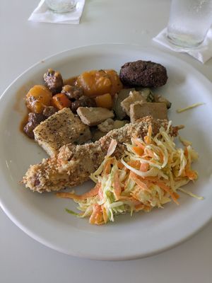 Different foods from from buffer at Gafanhoto's in Sao Luis