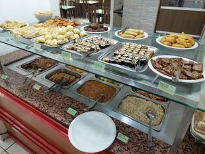 Main buffet of the day. at Gafanhoto's in Sao Luis