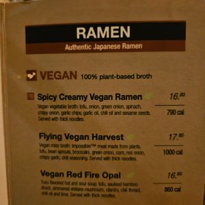 January 2024 menu at JINYA Ramen Bar in Tulsa