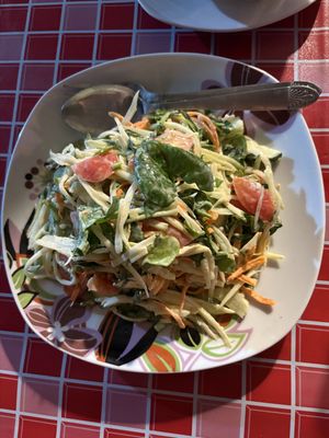 Papaya saladd  at Organic Vegetarian Food by Mrs. Pong in Koh Phangan