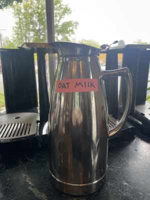 Self serve oat milk  at Diva Espresso in Kenmore