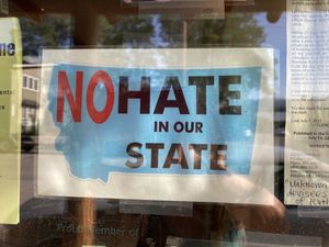 No hate 💜🌈 at Camas Organic Market & Cafe in Hot Springs