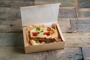 
Healthy toast with hummus at Vegano Hooligano - Rishelyevskaya in Odessa