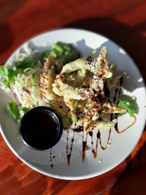 Tempura Green beans 💚 at Phat Noodle in Dominical