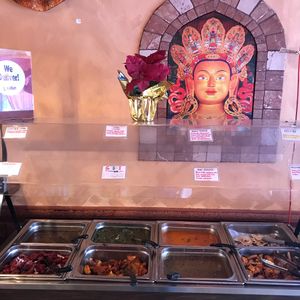 Full buffet at Desi Dhaba in Cambridge