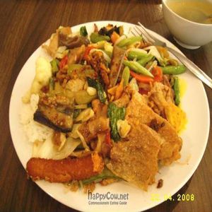 Plate of food at Taste of Asia Food Court in Kuala Lumpur