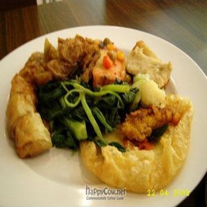 Plate of food at Taste of Asia Food Court in Kuala Lumpur