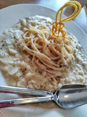 Creamy spaghetti at Sushi Kitchen in Petaling Jaya