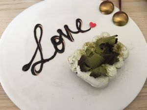 Green tea chocolate cake  at Sushi Kitchen in Petaling Jaya