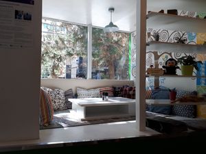 Cosy corner at Nandi Bar in Sochi