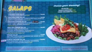 Vegan salad at Classic American Diner in Rovaniemi