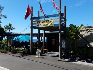 Outside at Huggo's in Kailua Kona