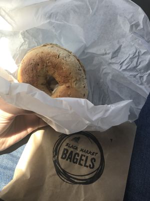multigrain with vegan cream cheese at Black Market Bagels in Port Macquarie