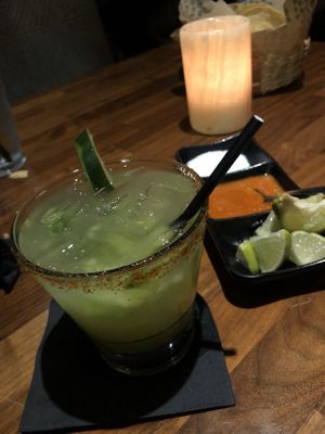 Jalapeño margarita  at SOL Mexican Cocina in Playa Vista