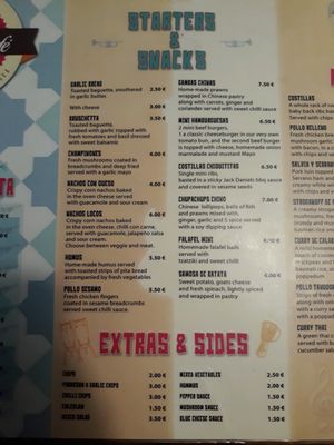 starters at Canela Cafe in Fuerteventura