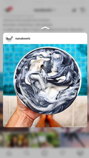 Charcoal bowl at NanaBowls in Phuket