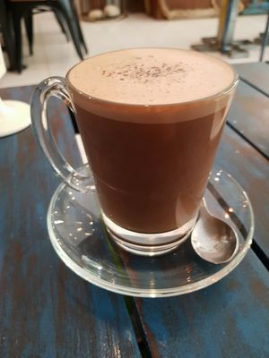 chilli hot chocolate with coconut milk at NanaBowls in Phuket