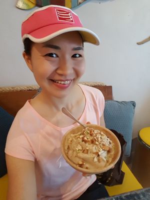 Butter nut smoothies bowl at NanaBowls in Phuket