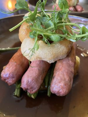 Bangers and mash    at Castle Hotel in Conwy