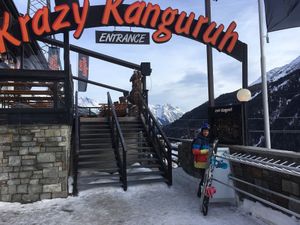 Entrance is next door to the restaurant we first went to in error! at Krazy Kanguruh in St Anton Am Arlberg