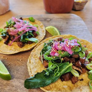Vegan tacos at Buitenplaats de Plantage in Vogelenzang