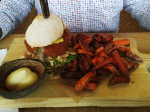 Vega peulvruchtenburger at Buitenplaats de Plantage in Vogelenzang