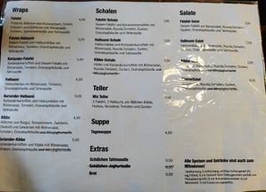 Menu Recto at Flop Cafe in Berlin