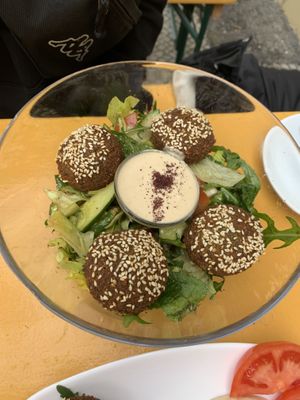Falafel salad  at Flop Cafe in Berlin