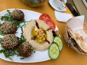 Falafel Hummus  at Flop Cafe in Berlin
